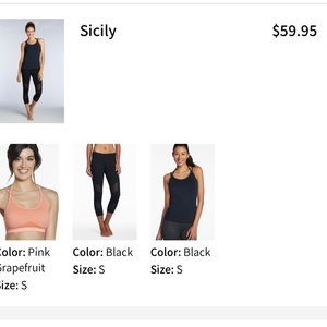 Fabletics Sicily set in good condition , tags removed . All in small.